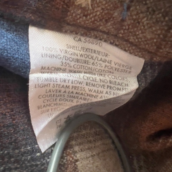 Pendleton wool  flanel plaid Lodge Shirt men's L large brown blue tan button up - Picture 9 of 10